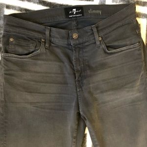 7 For All Mankind Slimmy Mens Jeans 31 Charcoal